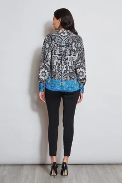 Elie Tahari Tops & Sweaters-Eclipse Scarf Print Shirt ECLIPSEFLORALPRINT