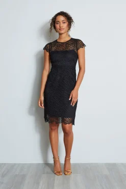 Elie Tahari Dresses & Jumpsuits|Short Sleeve Dresses-Elissa Dress Black