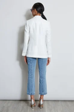 Elie Tahari Jackets & Blazers-Embroidered Linen Blazer SkyWhite
