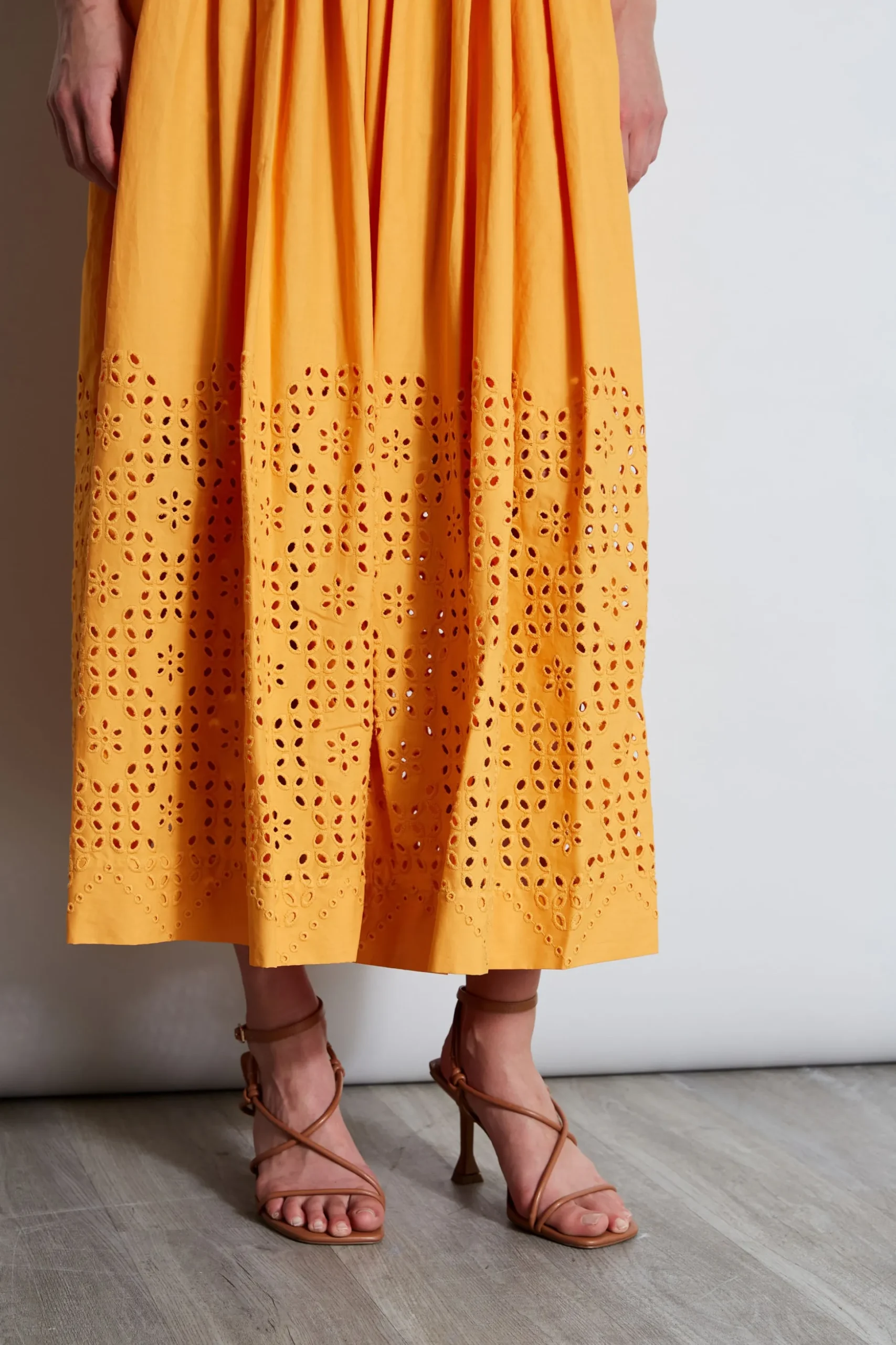 Elie Tahari Dresses & Jumpsuits|Sleeveless Dresses-Embroidered Maxi Dress AFTERNOONORANGE