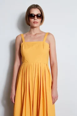 Elie Tahari Dresses & Jumpsuits|Sleeveless Dresses-Embroidered Maxi Dress AFTERNOONORANGE
