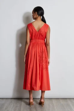 Elie Tahari Dresses & Jumpsuits|Sleeveless Dresses-Embroidered Midi Dress JUPITERGLOW