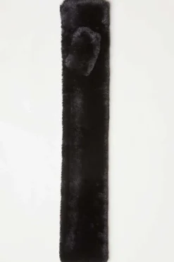 Elie Tahari Fragrance|Gloves-Faux Fur Pull Through Scarf BLACK