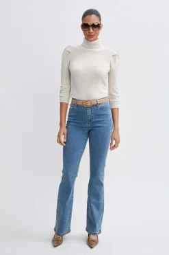 Elie Tahari Bottoms-Fit & Flare Jeans MEDIUMWASH