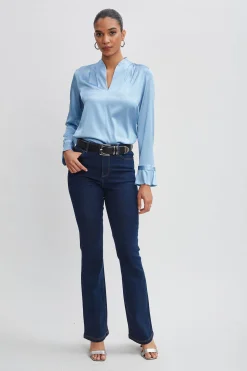 Elie Tahari Bottoms-Fit & Flare Jeans DARKWASH
