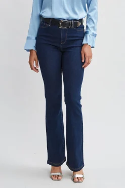 Elie Tahari Bottoms-Fit & Flare Jeans DARKWASH