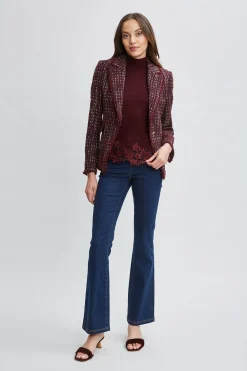 Elie Tahari Bottoms-Fit & Flare Jeans DARKWASH