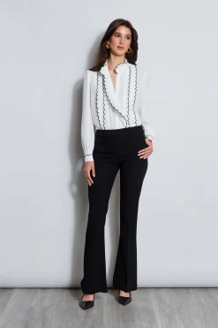 Elie Tahari Bottoms-Fit & Flare Pant BLACK