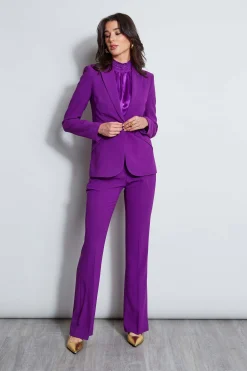 Elie Tahari Bottoms|Suiting-Fit & Flare Pant BERRY
