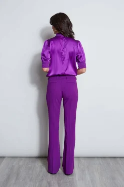 Elie Tahari Bottoms|Suiting-Fit & Flare Pant BERRY