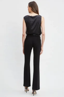 Elie Tahari Bottoms|Suiting-Fit & Flare Pant BLACK