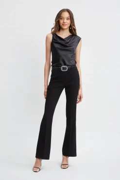 Elie Tahari Bottoms|Suiting-Fit & Flare Pant BLACK