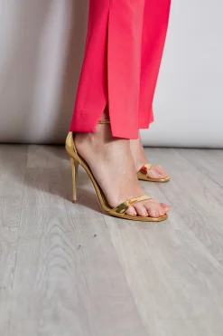 Elie Tahari Bottoms-Fit & Flare Slit Pant WILDSTRAWBERRY