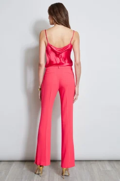 Elie Tahari Bottoms-Fit & Flare Slit Pant WILDSTRAWBERRY