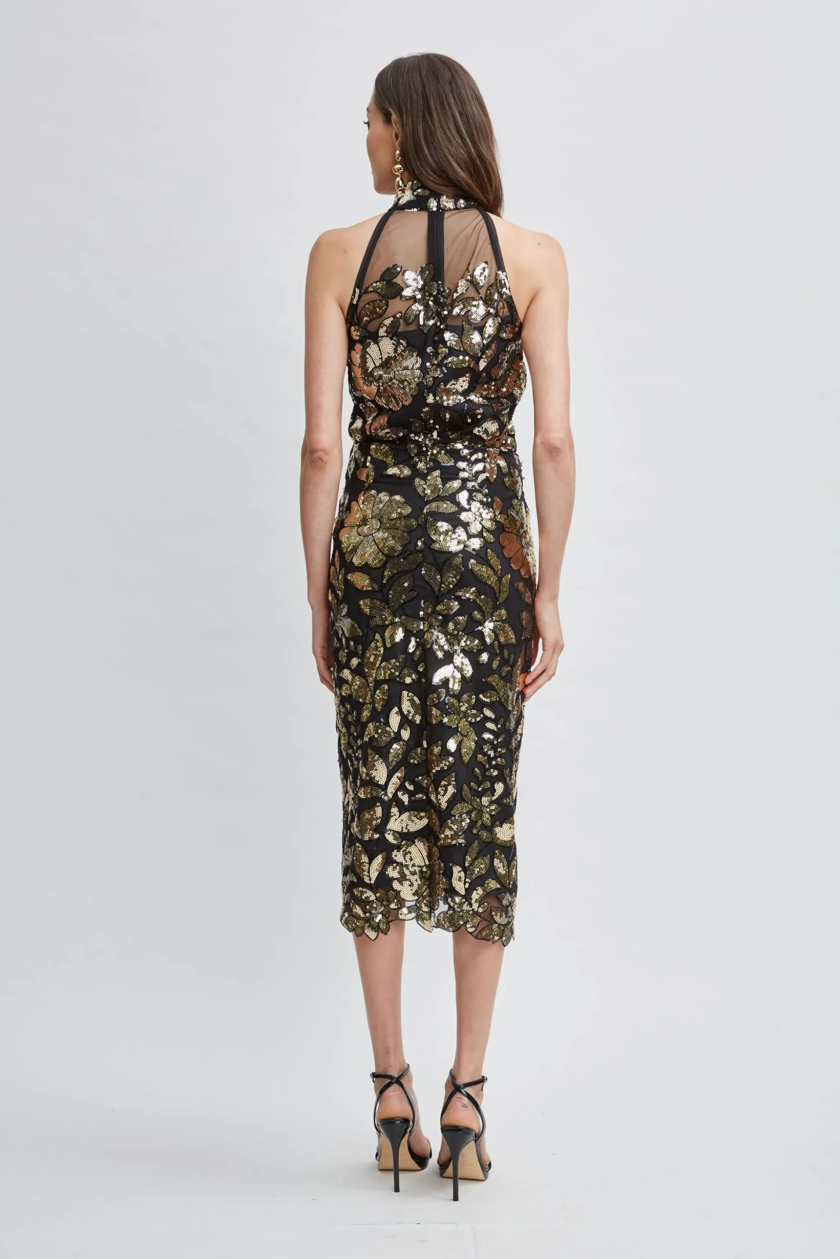 Elie Tahari Tops & Sweaters-Floral Sequin Halter Top CRESTEDFLORALSEQUIN