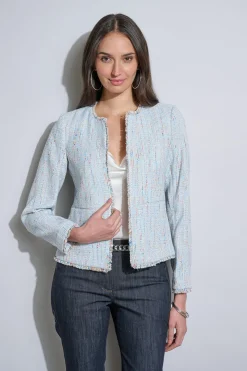 Elie Tahari Jackets & Blazers-Fringe Edge Tweed Jacket GABBYTWEED