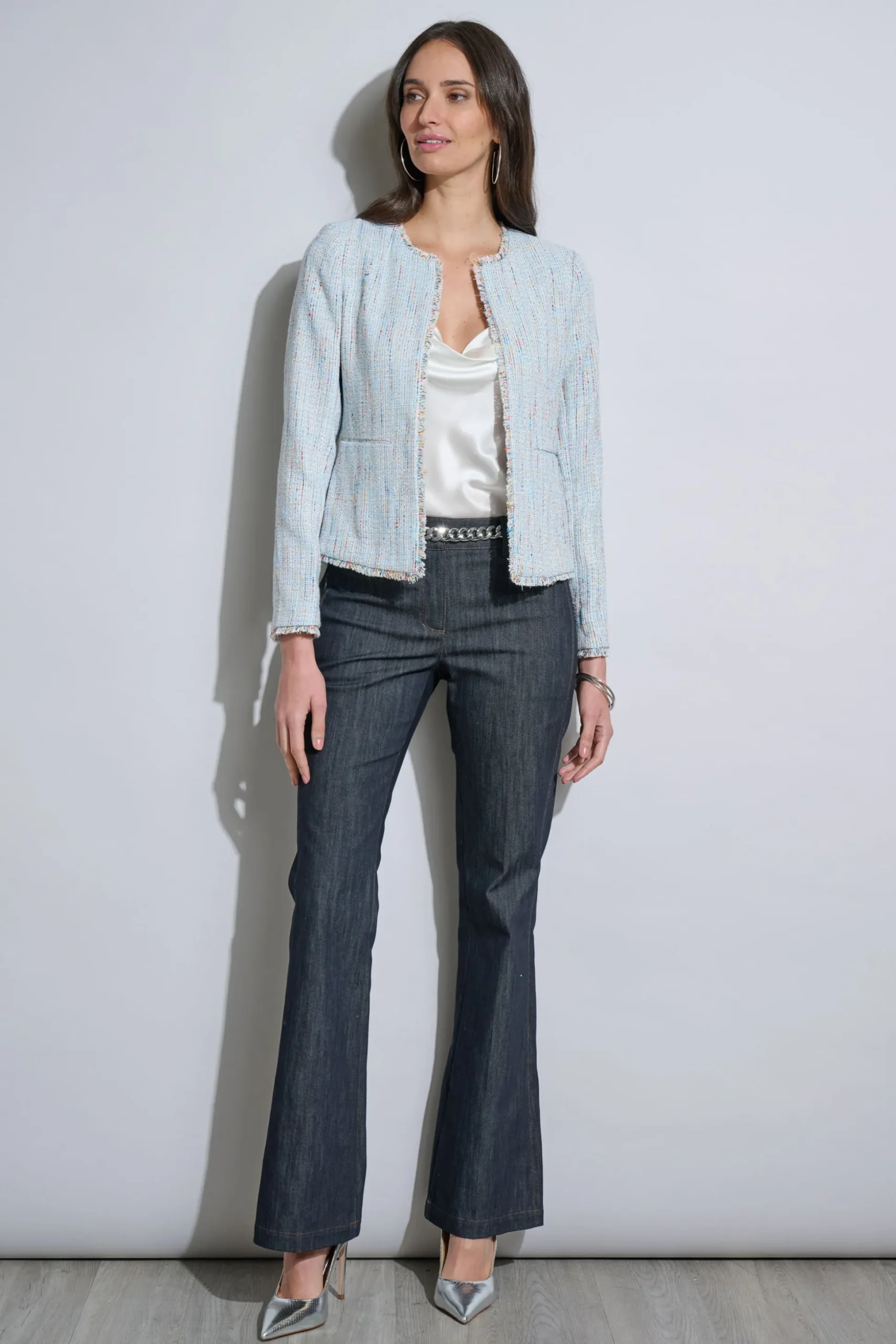 Elie Tahari Jackets & Blazers-Fringe Edge Tweed Jacket GABBYTWEED
