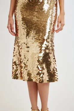 Elie Tahari Dresses & Jumpsuits|Midi Dresses-Graduated Sequin Dress GOLD