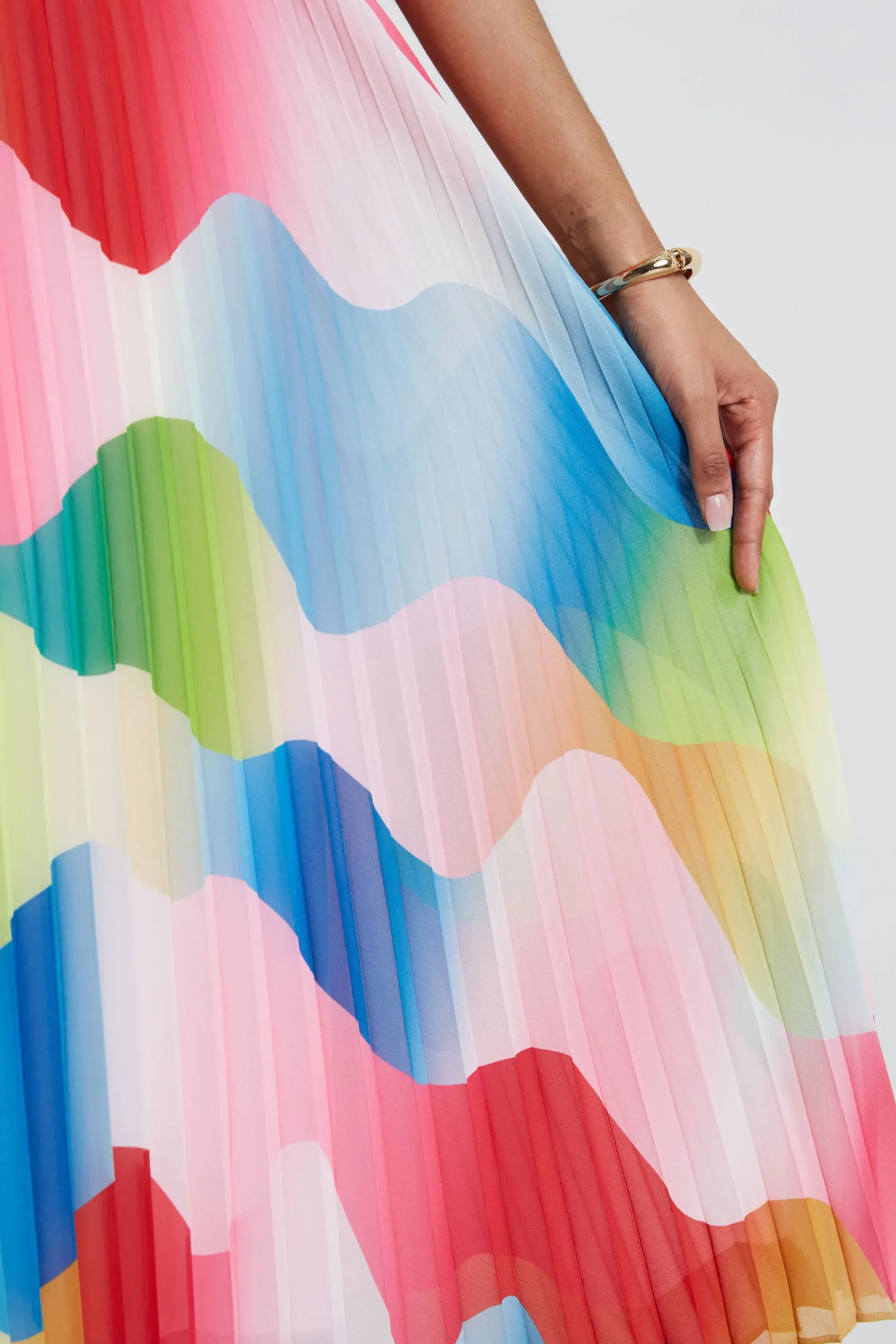 Elie Tahari Dresses & Jumpsuits|Midi Dresses-Halter Pleated Print Midi Dress DAYDREAMHAZEPRINT