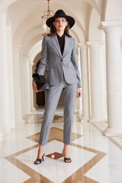Elie Tahari Jackets & Blazers-Herringbone Panel Blazer MULTI
