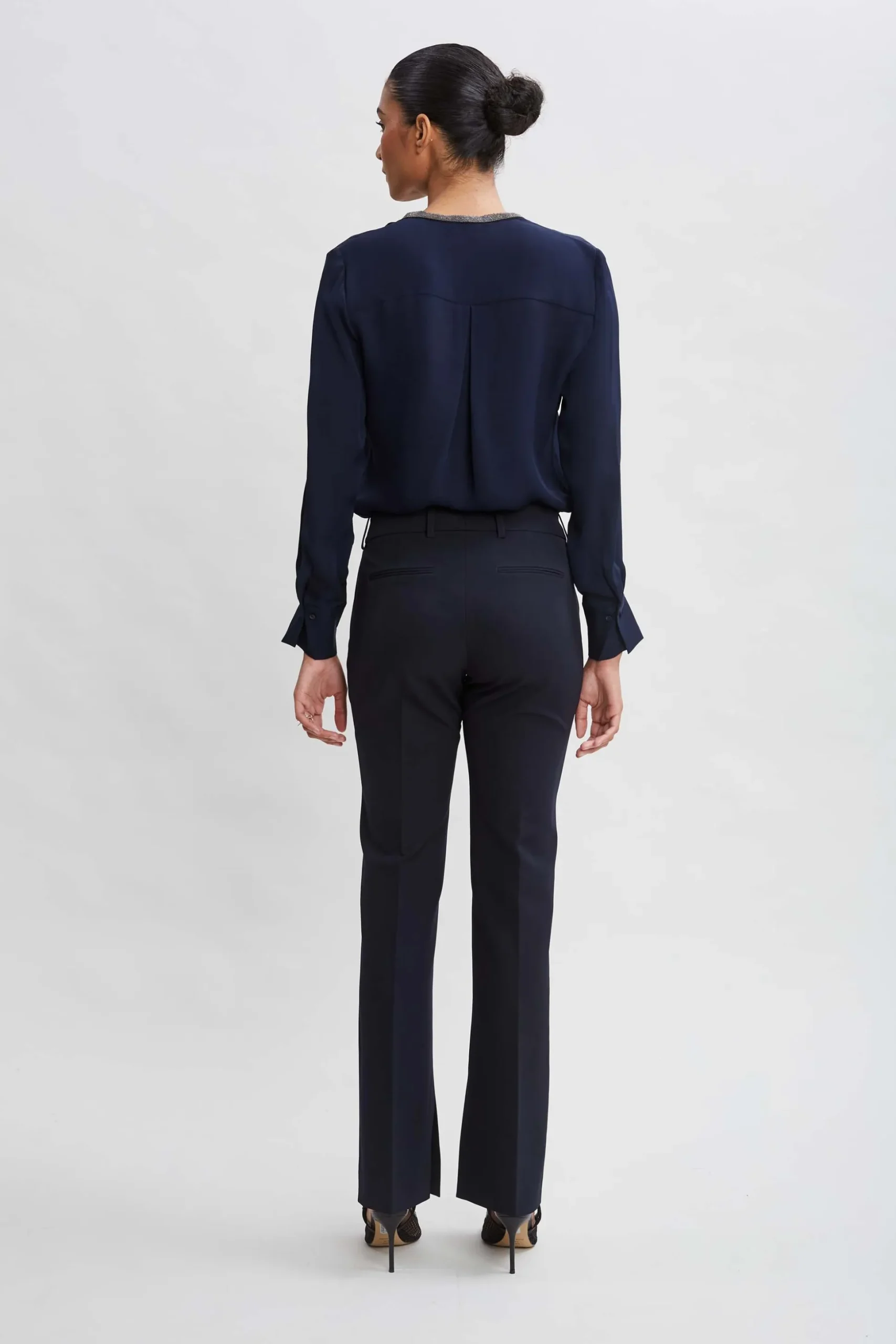 Elie Tahari Bottoms-Inseam Slit Flare Pant STARGAZER