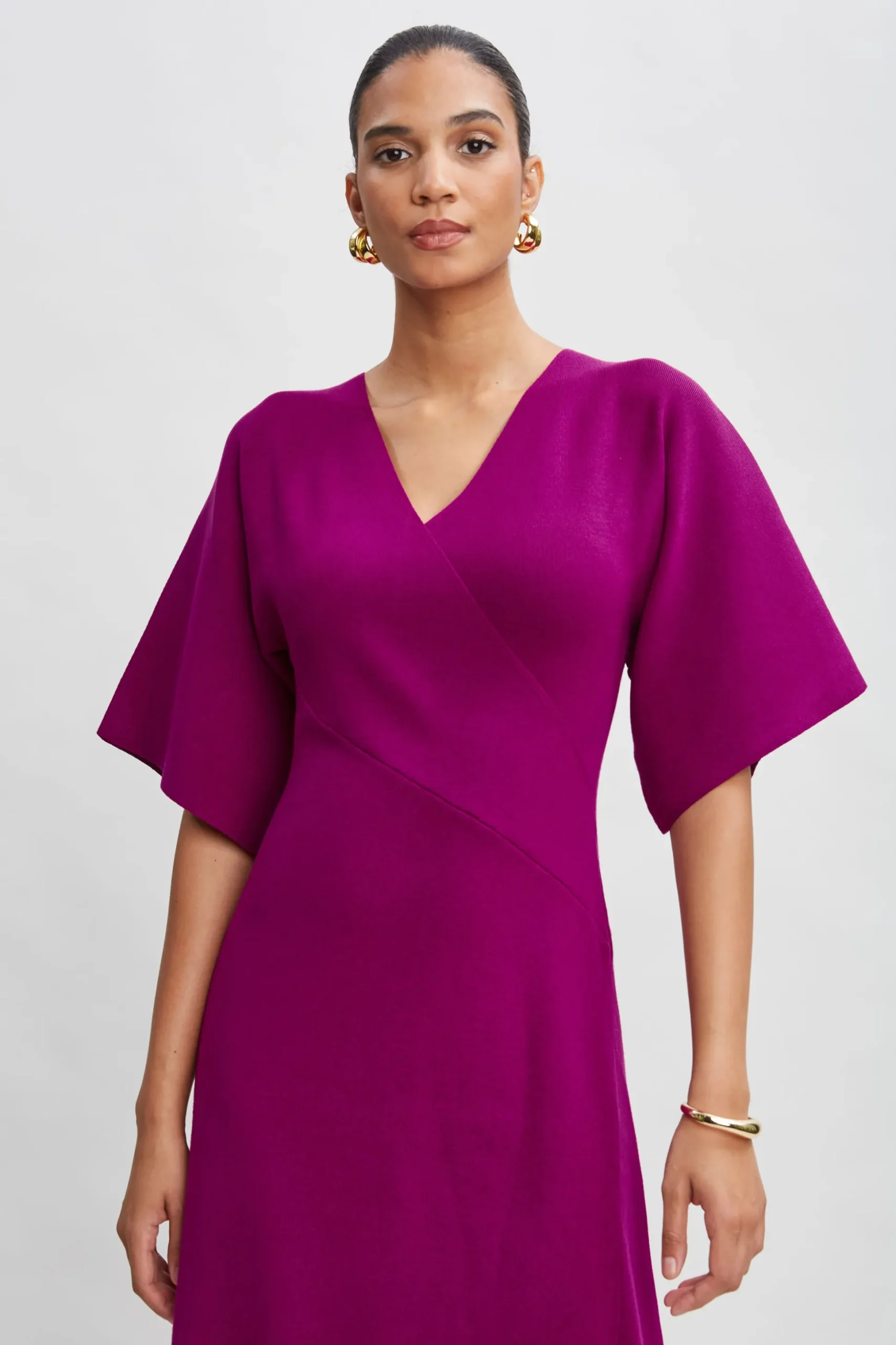Elie Tahari Dresses & Jumpsuits|Short Sleeve Dresses-Kimono Sweater Dress PALACEPINK