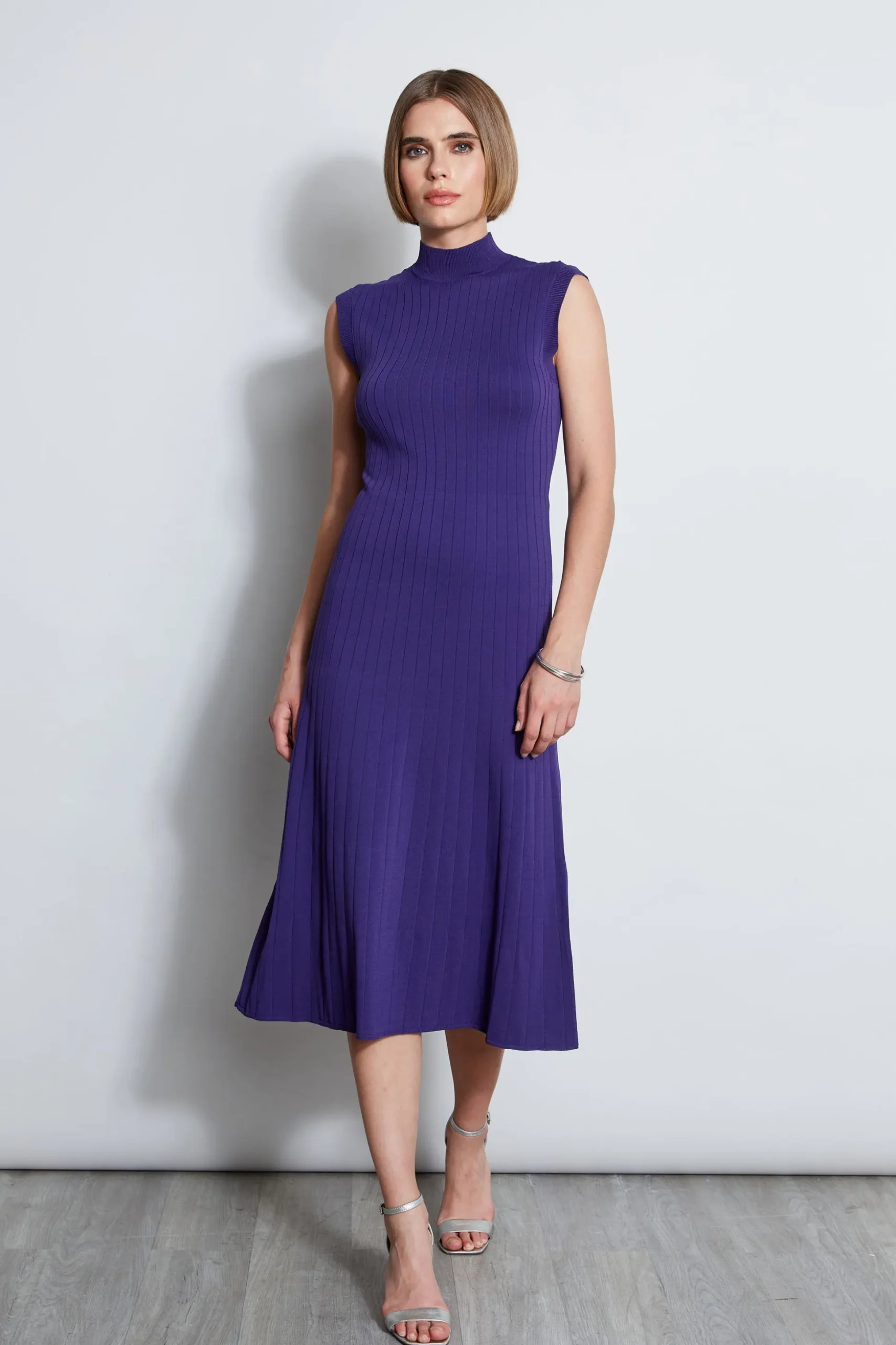 Elie Tahari Dresses & Jumpsuits|Sleeveless Dresses-Knit Midi Dress GRAPE