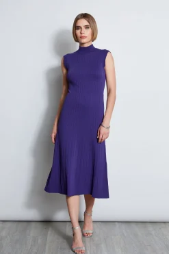 Elie Tahari Dresses & Jumpsuits|Sleeveless Dresses-Knit Midi Dress GRAPE