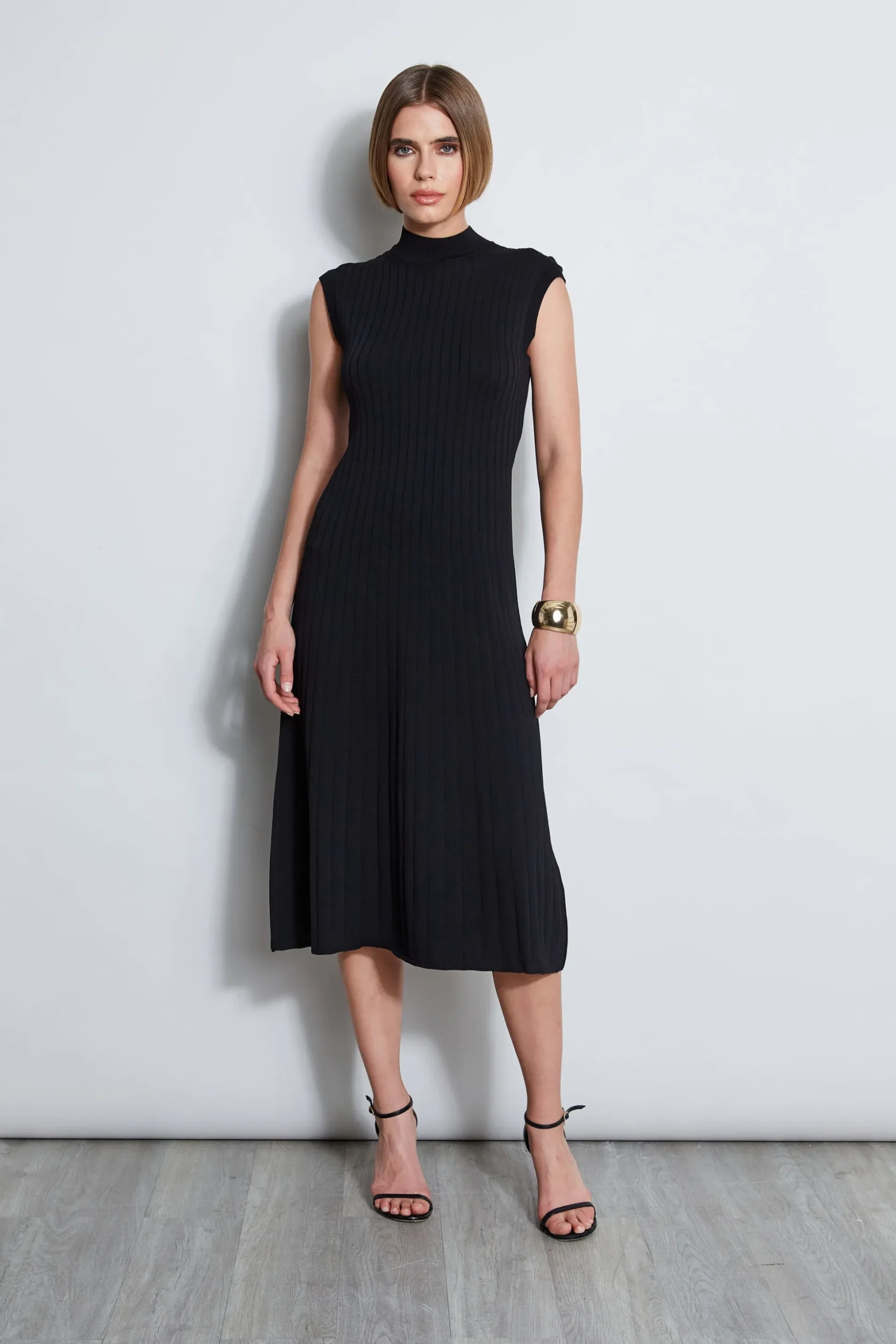 Elie Tahari Dresses & Jumpsuits|Sleeveless Dresses-Knit Midi Dress BLACK
