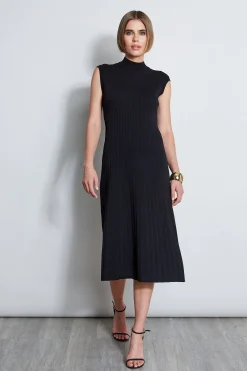Elie Tahari Dresses & Jumpsuits|Sleeveless Dresses-Knit Midi Dress BLACK