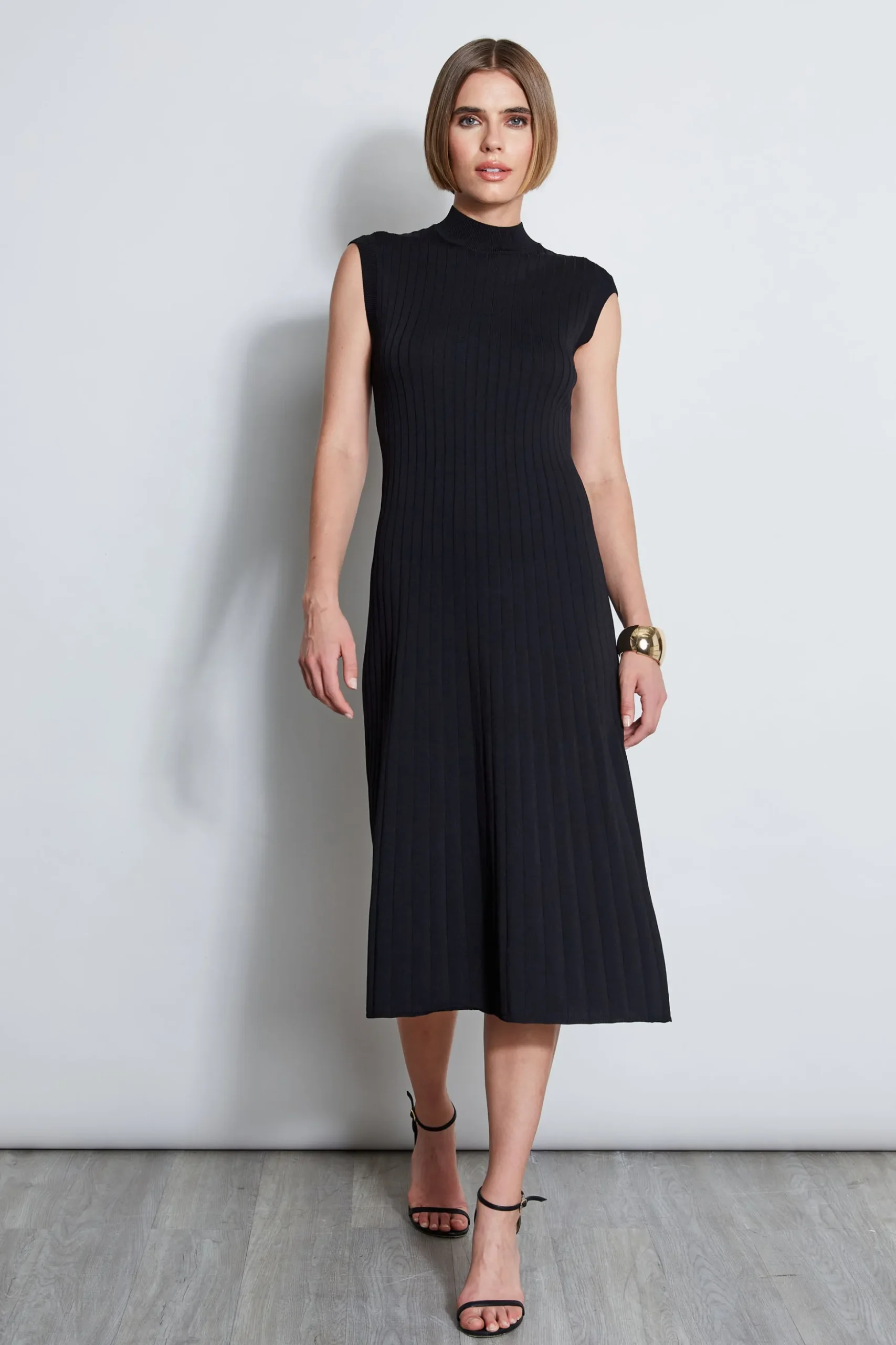 Elie Tahari Dresses & Jumpsuits|Sleeveless Dresses-Knit Midi Dress BLACK