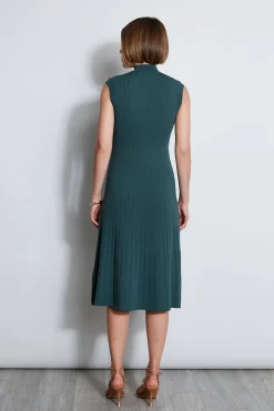 Elie Tahari Dresses & Jumpsuits|Sleeveless Dresses-Knit Midi Dress BOTTLEGREEN