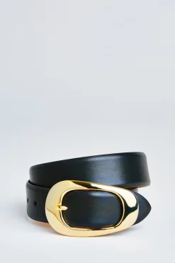 Elie Tahari Fragrance|Gloves-Lava Contour Belt Black-Gold