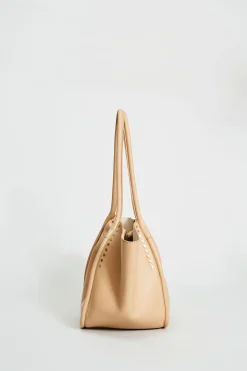 Elie Tahari Fragrance|Gloves-Leather Stud Tote CARAMEL
