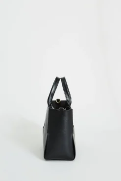 Elie Tahari Suiting|Fragrance-Leather Weave Handbag BLACK
