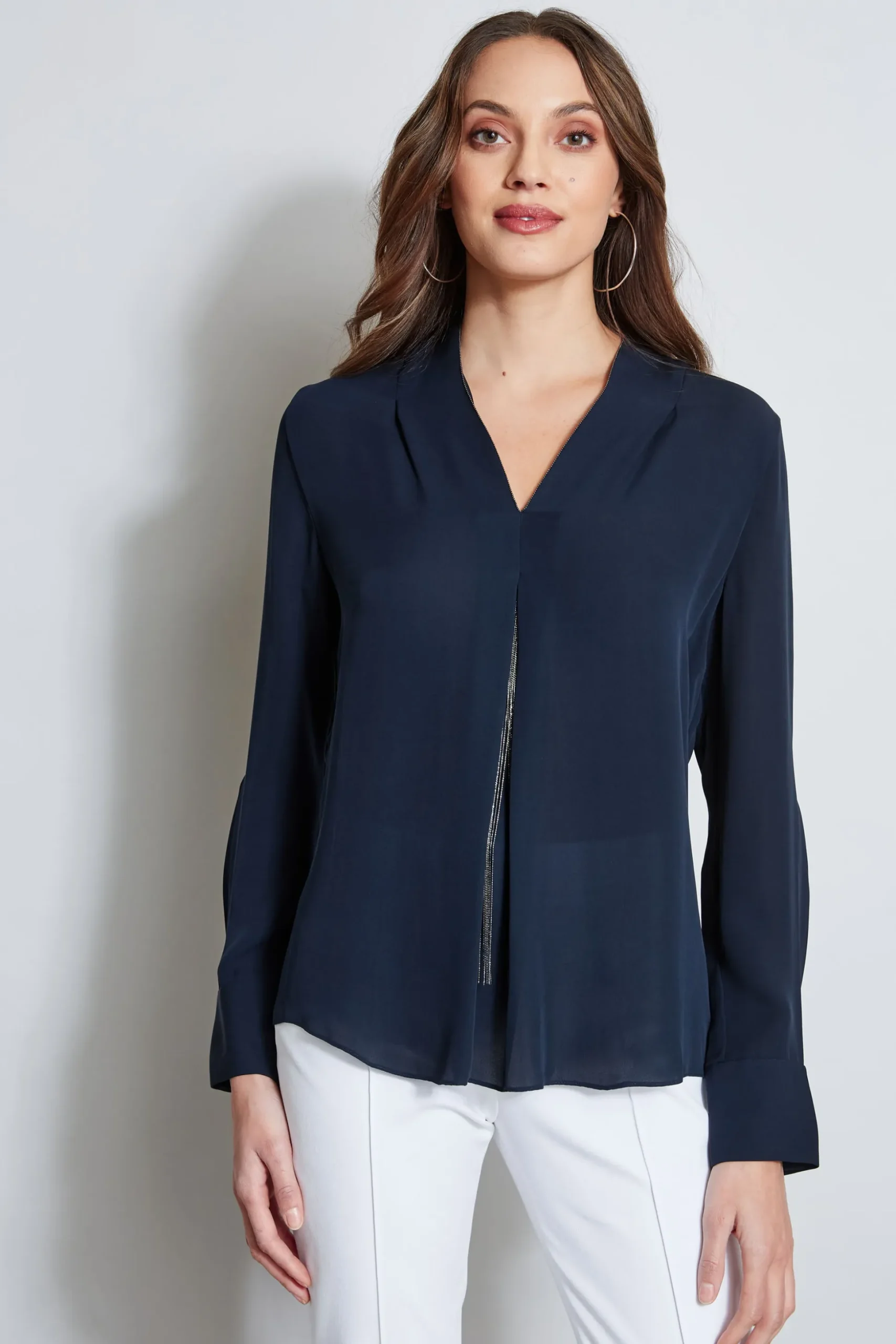 Elie Tahari Tops & Sweaters-Long Sleeve Chain Shirt STARGAZER