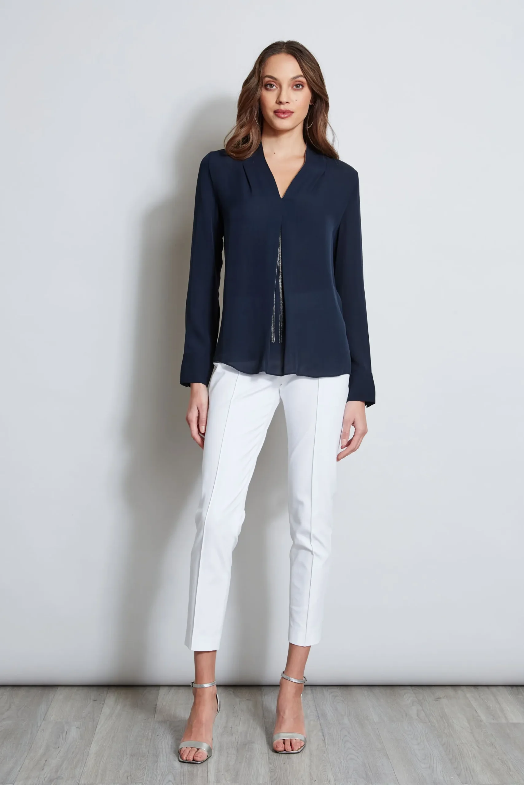 Elie Tahari Tops & Sweaters-Long Sleeve Chain Shirt STARGAZER