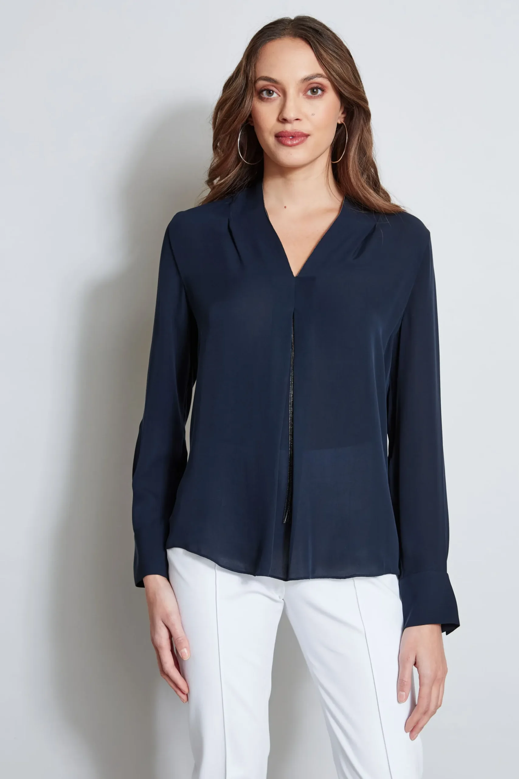 Elie Tahari Tops & Sweaters-Long Sleeve Chain Shirt STARGAZER