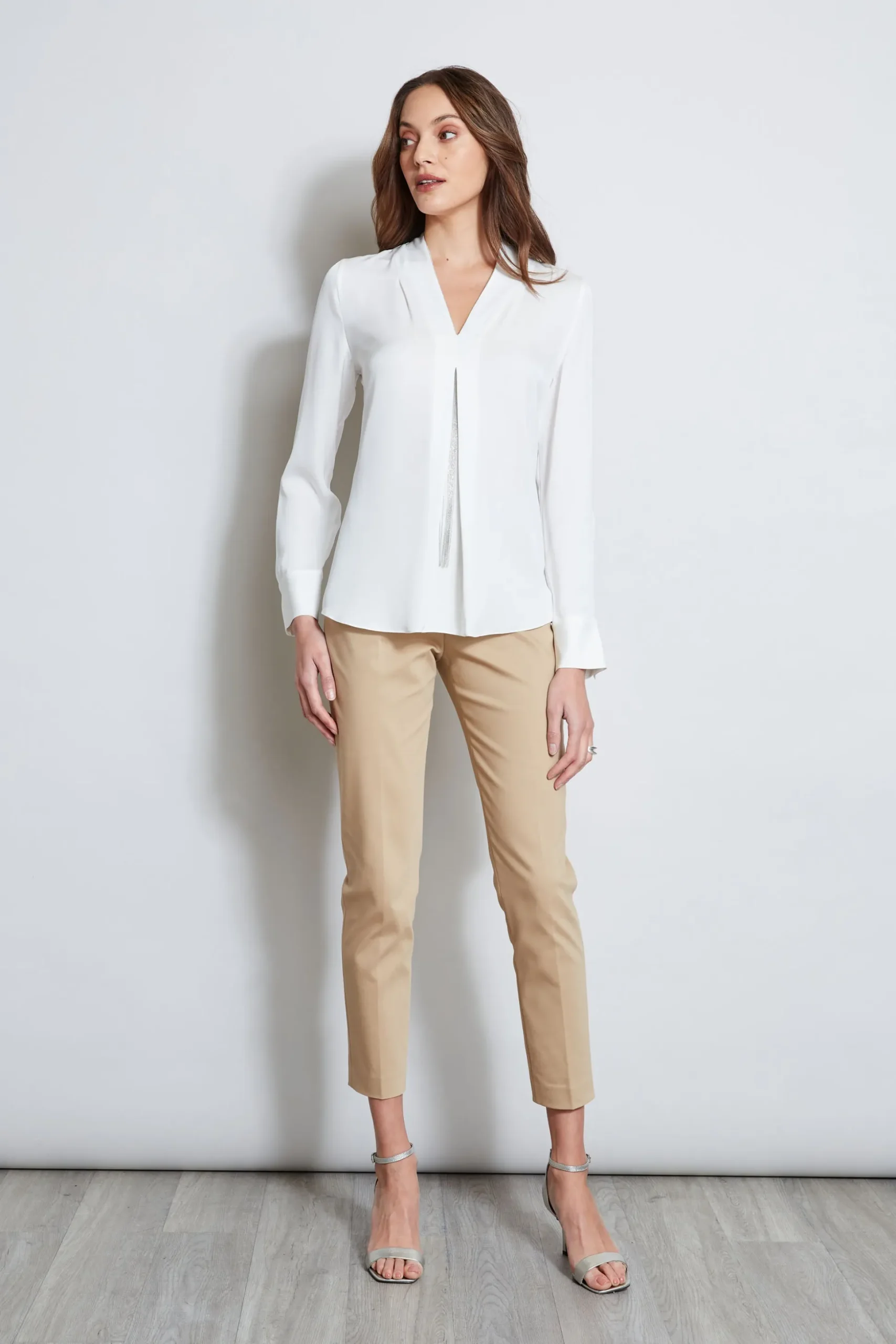 Elie Tahari Tops & Sweaters-Long Sleeve Chain Shirt FRESHPEARL