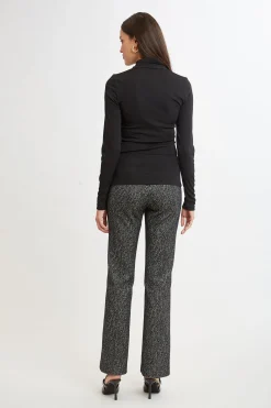 Elie Tahari Tops & Sweaters-Long Sleeve Ruched Draped Knit BLACK