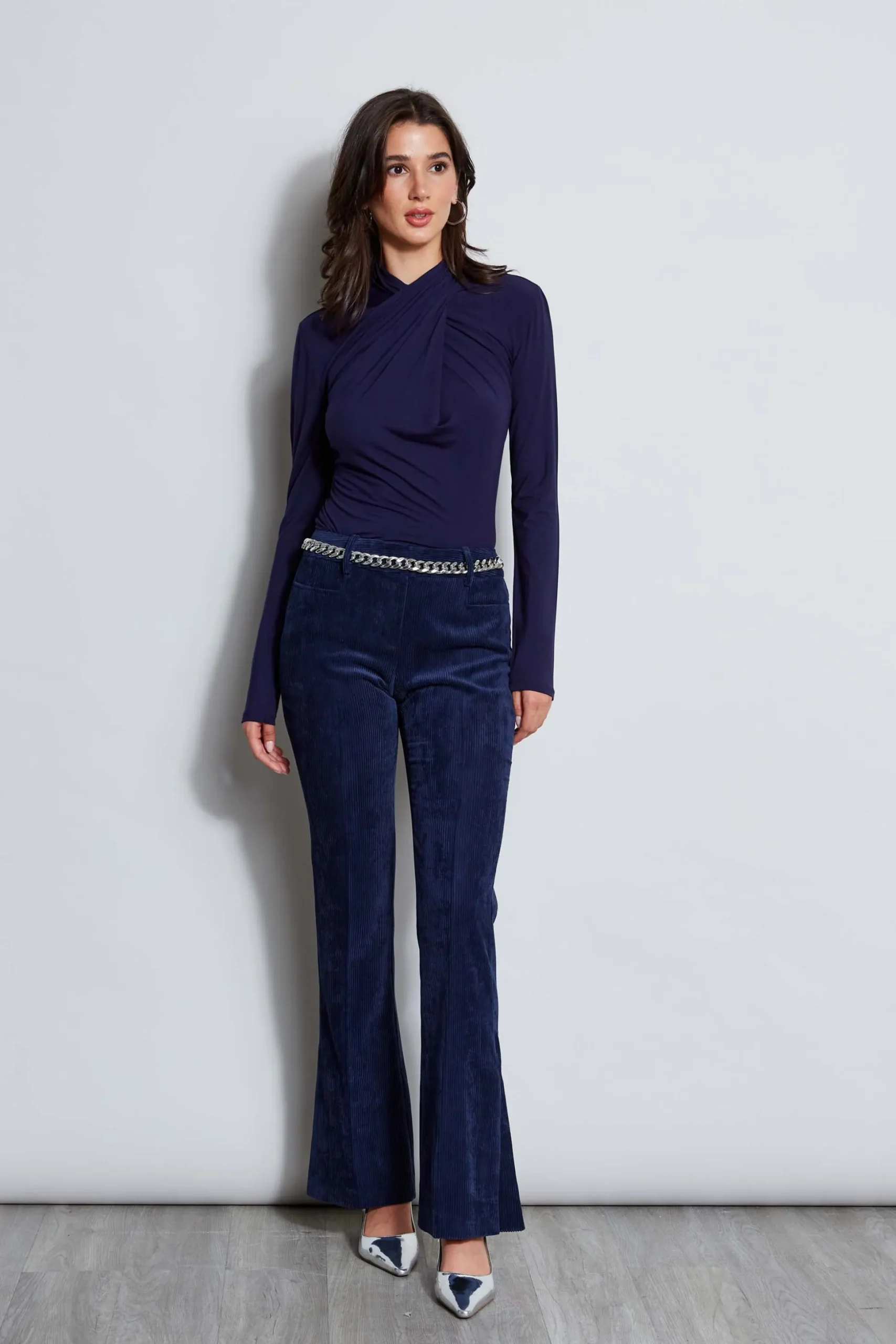 Elie Tahari Tops & Sweaters-Long Sleeve Twist Neck Knit GALAXYNAVY