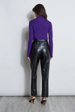 Elie Tahari Tops & Sweaters-Long Sleeve Twist Neck Knit GRAPE