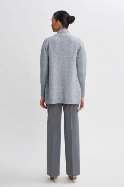 Elie Tahari Tops & Sweaters-Metallic Cable Cardigan GREY-SILVER