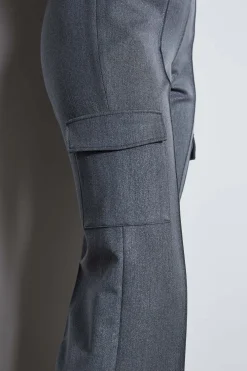 Elie Tahari Bottoms|Suiting-Metallic Cargo Pant METALLICGREY