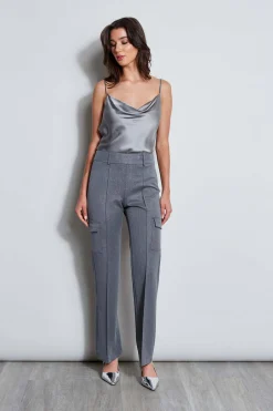 Elie Tahari Bottoms|Suiting-Metallic Cargo Pant METALLICGREY