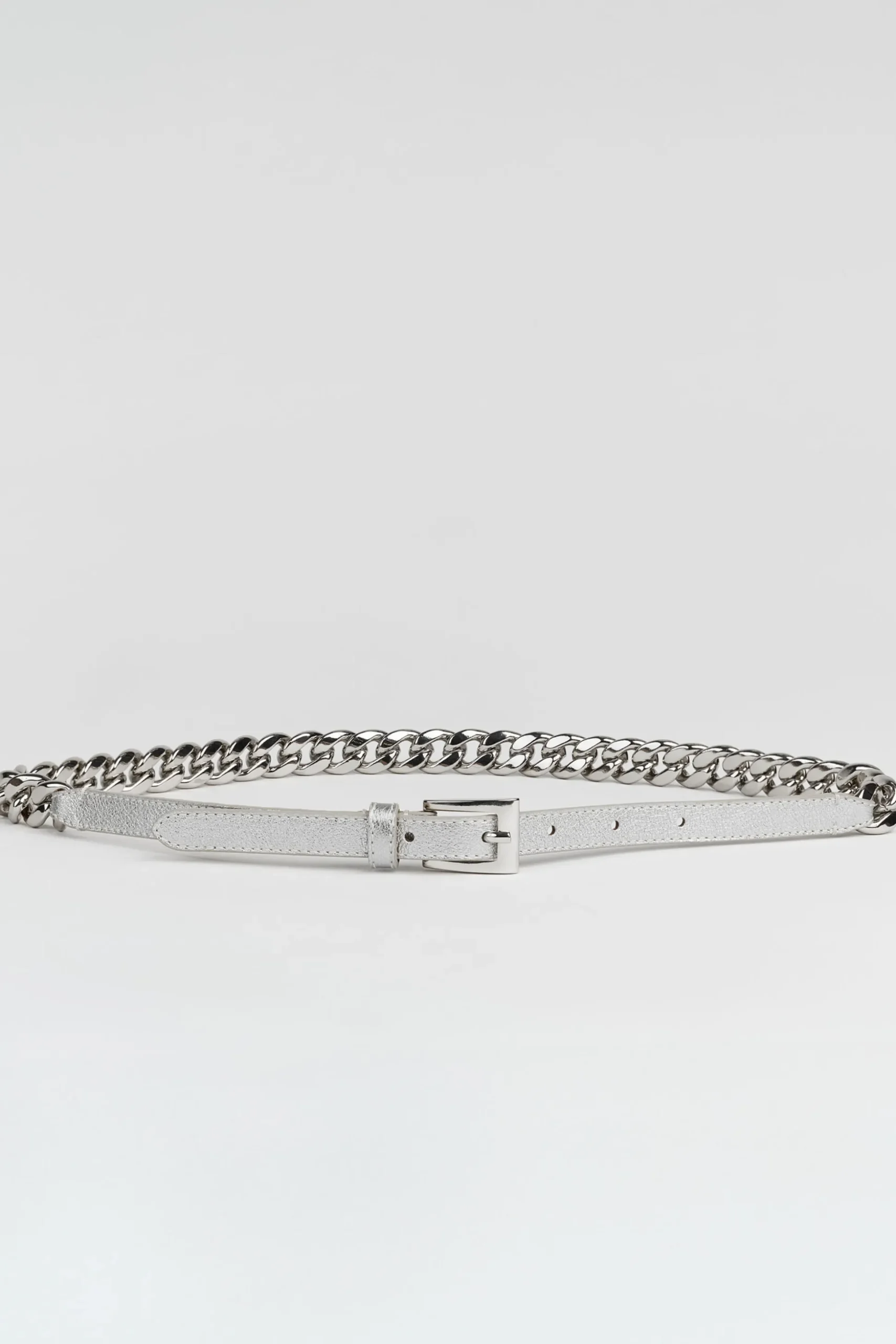 Elie Tahari Fragrance|Gloves-Metallic Chain Belt SilverMetallic