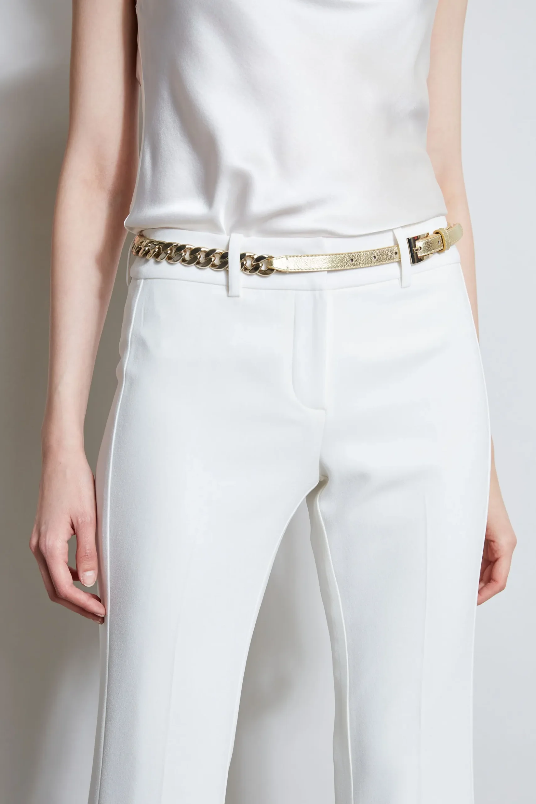 Elie Tahari Fragrance|Gloves-Metallic Chain Belt GoldMetallic