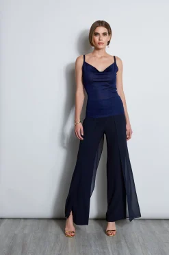 Elie Tahari Tops & Sweaters-Metallic Knit Cami GALAXYNAVY