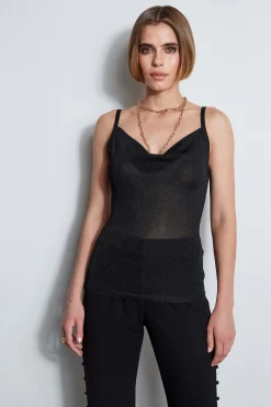 Elie Tahari Tops & Sweaters|Suiting-Metallic Knit Cami BLACK