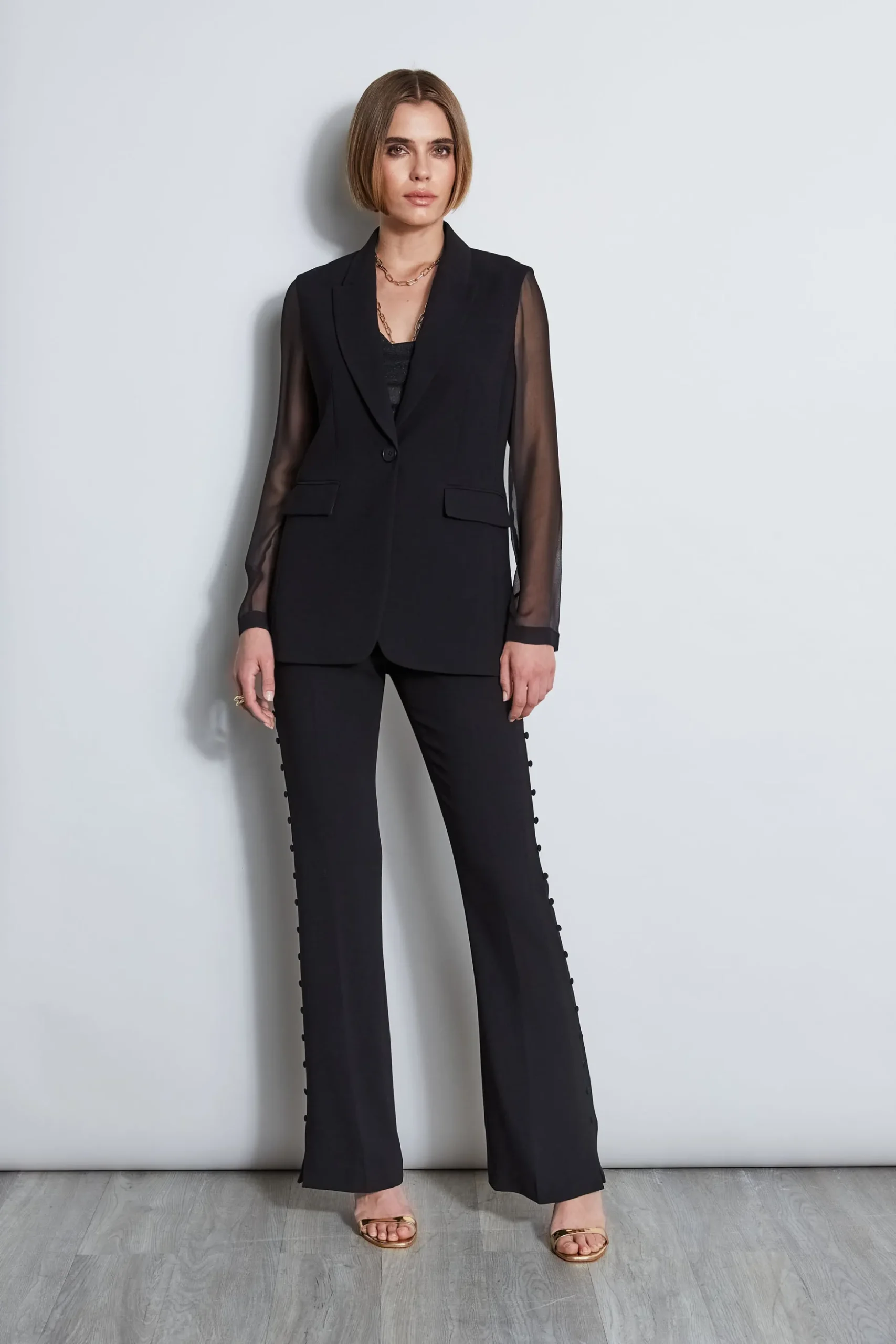 Elie Tahari Tops & Sweaters|Suiting-Metallic Knit Cami BLACK